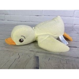 SoapSox Kids Emma The Duck Terry Cloth Stuffed Bath Toy Sponge Yellow